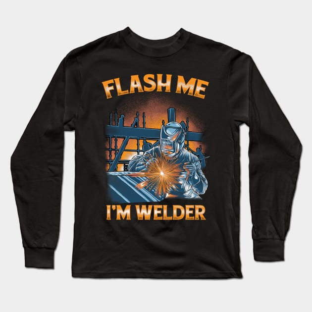 i'm welder Long Sleeve T-Shirt by damnoverload